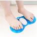 Blue Silicone Shower Foot Scrubber Massager with Pumice Stone - Exfoliating Bath Mat for Foot Massage and Cleaning - Buy Online on GoSupps.com