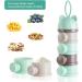 Vicloon Baby Milk Powder Dispenser - Portable 4-Layer Twist-Lock Container for Kids - Stackable Snack Storage - Green/Grey - Buy Online on GoSupps.com