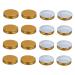 CIYODO 16pcs Mason Jar Lids Bean Screen Lids Reusable Lids Bulk Leak Proof Canning Lids Mason Jar Accessories Replacement Lids Canning Jar Lids Tops Tinplate Wide Mouth Cup Lid 7X7CM Golden