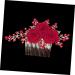 HONMEET Rose Hair Comb Rose Head Decor Hair Jewelry Comb Rose Flower Hair Comb Wedding Hair Accessories for Brides Bride Hair Side Comb Wedding Hair Comb Bride Side Comb Red Zinc Alloy - Buy Online on GoSupps.com