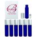 Beauticom Glass 10ml 1/3 oz Roller Bottles with Metal Cap Stainless Steel Roll Balls for Essential Oil Aromatherapy Perfume Lip Gloss Lip Balm Roll on Bottles (12 FROSTED BLUE)