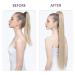 Runature 35cm Real Hair Braid Extensions - Blonde Highlights Ponytail | 70g Remy Human Hair #16/22 - Buy Online on GoSupps.com