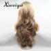 Xiweiya Blonde Synthetic Tip Front Wig for Women - 24 Long Body Wave Heat-Resistant Fiber Wig - Soft Beige Color - Buy Online on GoSupps.com