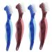 Anneomas 4 pieces older prosthesis toothbrushes holding brushes small toothbrush prosthesis care cleaning tools for prosthesis toothbrushes for braces prosthetic toothbrushes