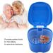 Buy Dark Blue Dental Prostheses Container Cup Box Ideal for School Trips Train & Outdoor Use | Secure Prosthesis Storage with Filter Screen - Buy Online on GoSupps.com