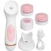 Electric Face Brush Waterproof Pore Deep Cleansing Silicone Facial Cleansing Brush for Salon (Pink) - Buy Online on GoSupps.com