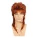 Men's Orange Curly Mullet Wig | 70s 80s Retro Punk Rocker Disco Costume | Synthetic Full Wig for Cosplay - Buy Online on GoSupps.com