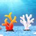 Movoja 2 PIECES Aquarium Decoration Corals - Ideal for Fresh & Salt Water Tanks - 14 White Coral Aquaristics - Buy Online on GoSupps.com