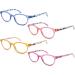 HEEYYOK Women's Round Frame Reading Glasses 3.00 - 4 Pack Colorful Fashion Readers with Spring Hinges - Buy Online on GoSupps.com