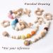 Organic Wooden Teether Toy Set - Safe Animal Pendant Design | Bulk Pack with Bunny, Whale, Bird, Bear, Crown, Shell, Flower, Cactus, Doughnut, Deer - Buy Online on GoSupps.com