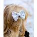 Evild Sequins Large Hair Bow with Alligator Clip - Sparkly Glitter Hair Barrette for Women and Girls (Silver) - Buy Online on GoSupps.com