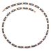 ENERCOPPEX316L stainless steel+ceramic Classic magnet therapy necklace for men and women wear 27 pieces metal Germanium magnet therapy health necklace length 54cm/21 inches (silbrig)