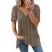 Genetic women Tops V/O cutout Flower sheet sleeves T-shirt summer causal tunic printed women T-shirt women shirt white t shirt black women basic narrow tshirt red women big sizes khaki l