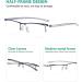 Eyekepper 3 Pack Lightweight Half Rim Reading Glasses for Men & Women - Black +2.0 - Stylish & Durable eCommerce International Shipping - Buy Online on GoSupps.com