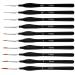 10 PCS Miniature Paint Brushes Kit  Fine Detail Painting Brush Micro Professional Tiny Paints Brush Set for Watercolor  Oil  Face  Acrylic  Nail  Line Drawing  Scale Model Painting  by PSISO