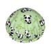 Shower Cap Sketch Panda Bamboo Reusable Bath Shower Caps for Women Long Hair Double Layer Waterproof Bathing Shower Hat Hair Protector for Kids Girls Men
