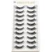 HBZGTLAD 10 Pairs 3D Mink Hair Natural Cross False Eyelashes Long Messy Makeup Fake Eye Lashes Extension Make Up Beauty Tools maquiagem (2022)