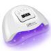 UV Led Nail Lamp, Waysse 120W Nail Dryer, Portable Nail Dryer with Timer/Sensor/LCD Display UV Dryer Suitable for Fingernails and Toenails, Home & Salon