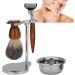Professional 4-Piece Shaving Set for Men | Traditional Manual Razor Brush Soap Dish & Holder | International Shipping - Buy Online on GoSupps.com