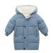 Milkiwai Coats & Jackets 3-8 Children's Down Padded Clothes Boys' Medium Length Girls' Winter Clothes Padded Clothes Baby Thickening Clothes 130 Blue