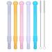 Mothby Teething Sticks for Babies Pack of 5 | Premium Food Grade Silicone | 6.3 Inches Long | Includes 2 Cleaning Brushes Straws | Safe for 3-12 Months Old Babies | Refrigerator & Dishwasher Safe - Buy Online on GoSupps.com