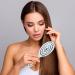 Chiara Ambra Bio Hairbrush | Tangle-Free Brush for Curls & Long Hair | Scalp Massage | Eco-Friendly & Climate Neutral | Perfect for Women Men & Children - Blue - Buy Online on GoSupps.com