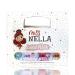 Miss Nella Magical Collection Glitzer Nailack 4 Set: pink red gold & blue removable nail polish especially for children peel-off formula non-toxic water-based and odorless
