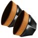 2pcs Foundation Brush Face Blush Flat Top Kabuki Hexagon Liquid Powder Foundation Makeup Brush for Blending Liquid Cream or Flawless Powder Cosmetics (Black)