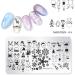 Uonlytech Christmas Nail Art Stamp Plates - 5pcs DIY Stencils for Perfect Manicure | Festive Nail Polish Stickers for Women - Buy Online on GoSupps.com