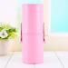 Pink PU Leather Makeup Brush Holder | Cylinder Organizer for 10-18 Brushes | Travel Case with Pocket & Buckle Design - Buy Online on GoSupps.com
