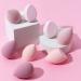 8 PCS Latex-Free Vegan Makeup Sponge Set for Professional Foundation Blending - Pink - Buy Online on GoSupps.com