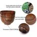 SKORDO 6 Pcs Wood Bowls Serving Tableware for Rice Soup Dip Coffee Tea Decoration Wooden Salad Bowl Kitchen Cutlery Set - Buy Online on GoSupps.com
