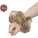 Blonde Messy Bun Scrunchie Hairpiece - Short Updo Hair Donut Extension 25g - Buy Online on GoSupps.com
