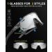 X-TIGER Polarized Cycling Glasses 5 Interchangeable Lenses MTB Biking Sunglasses Men Women - Black - Buy Online on GoSupps.com