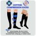 Kensington Compression Socks for Women & Men Cotton Compression Stockings Clinically Proven Medical Running Socks for Calf & Ankle Support Sports Maternity Pregnancy Nurses Flight Travel Care Black Shoe Size 6-8