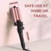 3 Barrel Curling Iron for Beach Waves | Dual Voltage 1 Inch Ceramic Tourmaline | Adjustable Temperature Triple Barrel Iron - Quick Heat Up Rose Gold - Buy Online on GoSupps.com