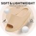 Platform Pillow Slippers for Women and Men - Anti-Slip Lightweight Spa Sandals in Khaki - Buy Online on GoSupps.com