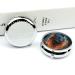 Round Pill Box with Wolf Head & Blue Flames | 3-Compartment Portable Pill Organizer | Decorative Metal Pocket Case - Style 35 - Buy Online on GoSupps.com