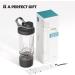 21oz Protein Shaker Bottle with Powder Storage Container Shaker Bottle for Protein Shakes Blender Shaker Bottle Shaker Cup pre workout bottle Made with Tritan BPA Free with Wire Whisk Balls-Black - Buy Online on GoSupps.com