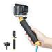 TELESIN Floating Hand Grip Waterproof Stick for GoPro Hero 11 10 9 8 7 6 5 4 3 2, Fusion, Max, Underwater Selfie Sick for Most Action Cameras