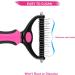 MEKEET Pet Dog Grooming Comb - 2-in-1 Deshedding & Dematting Brush | Double-Sided Undercoat Rake for Long & Medium Hair Cats and Dogs in Red - Buy Online on GoSupps.com