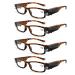 Reading Glasses with Lights Led Readers Eyeglasses with Lights Magnifier Reader +250