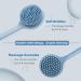 HEDONLEE Silicone Body Scrubber Set - 2 Pack Long Handle Back Scrubber with Hooks for Shower, Bath, Skin Massage, Exfoliation - Buy Online on GoSupps.com