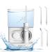 M30 Dental Water Flosser for Teeth Cleaning with 600ML Large Capacity 10 Adjustable Pressure Electric Oral Irrigator with 4 Jet Tips for Home Use Gums Braces Dental White