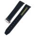 HAMONEE watch strap made of silicone 18 mm 19 mm 21 mm 22 mm for Omega Moonwatch Speedmaster Seamaster 300 Planet Ocean AT150 soft watch bracelet 21 mm black / yellow