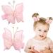 Girls Hair Clips Cute Butterfly Hair Clips girls hair accessories suitable for daily holiday parties and give gifts(pink-1pair)