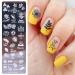 Lurrose 6-Piece Nail Stamping Plates - DIY Stainless Steel Nail Art Templates with Butterflies & Flowers | Perfect for Girls & Women - Buy Online on GoSupps.com