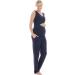 Herzmutter Maternity Homewear Set | Three Piece Nursing Pyjamas | Pregnancy Wellness Leisure Suit | Dark Blue | 8100 M - Buy Online on GoSupps.com