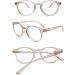 Koosufa Anti-Blue Light Reading Glasses | Spring Hinge | Unisex Round Design | Visual Aid | Multiple Strengths Available - Buy Online on GoSupps.com