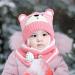 GlaITC Baby Caps Winter 46-50cm - Warm & Soft Newborn Beanie Hat with Scarf - Toddler Winter Hat for Boys and Girls - Knitted Unisex Hat for 6-24 Months - Pink - Buy Online on GoSupps.com